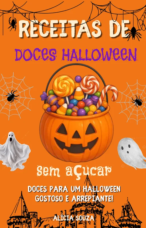 Receitas de Doces Halloween sem Açucar - Capa do e-book