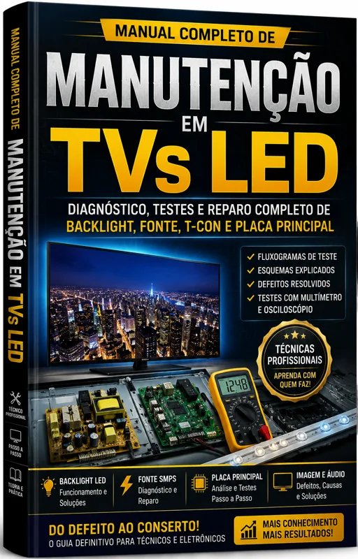 Manual Completo de Manutenção e Conserto de TVs LED – Diagnóstico, Backlight, Fonte e Placa Principa