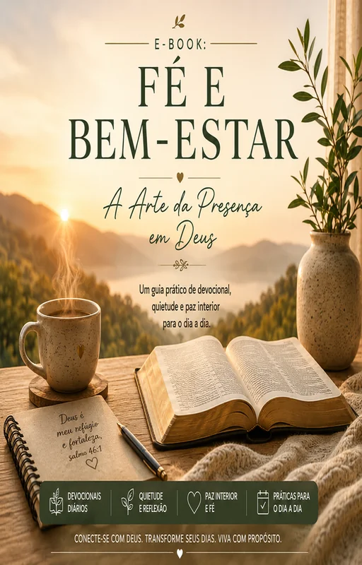 🌿 E-BOOK: FÉ E BEM-ESTAR - Capa do e-book