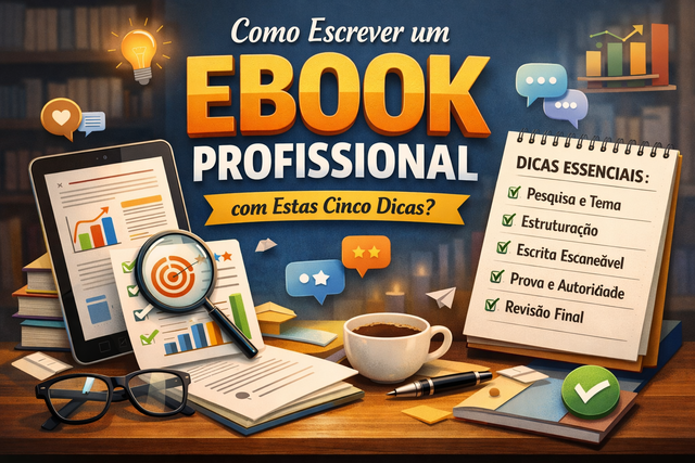 Como Escrever um Ebook Profissional com Estas Cinco Dicas