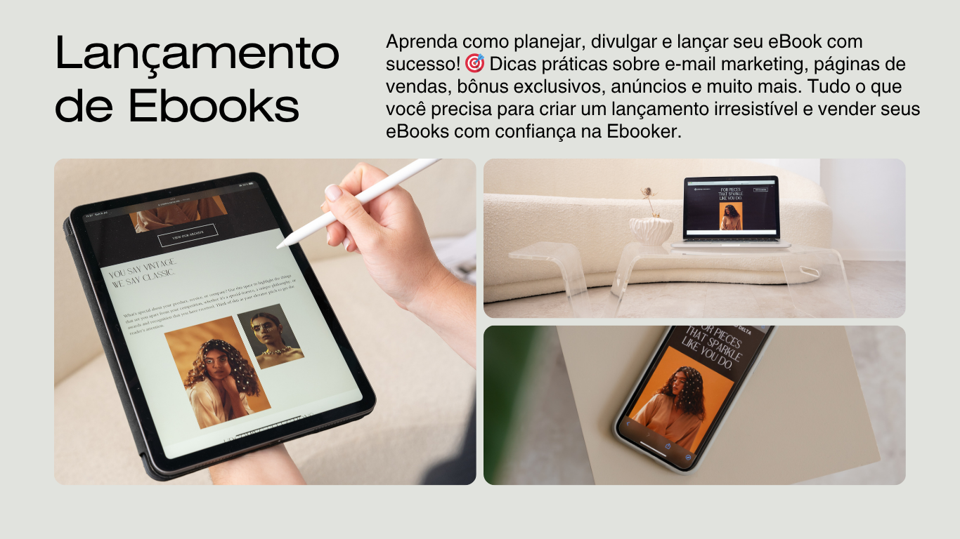 Lançamento de Ebooks